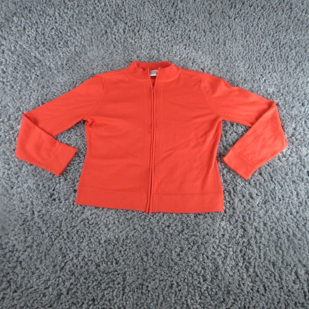 Tail Sweater Women's Small Red Long Sleeve Knit Sweater Full Zip